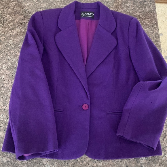 Vintage Purple Wool Blazer - Picture 5 of 13